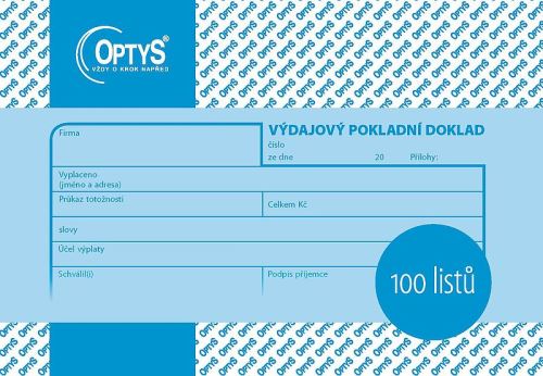 Výdajový doklad A6, 100 listů OP1037