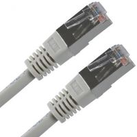 Síťový LAN kabel FTP patchcord, Cat.5e, RJ45 samec - RJ45 samec, 10 m, stíněný, šedý (3)