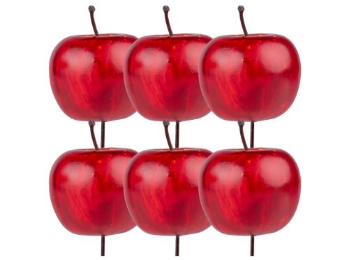 Dekorace jablko 6ks - mix barev   38170