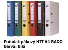 Pořadač pákový HIT A4, KV5R PP Plus, bílý, RADO, 5cm, 356.00