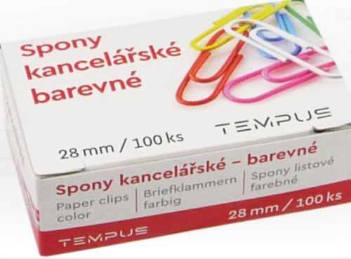 SPONY dopisní Tempus barevné 28mm 100ks