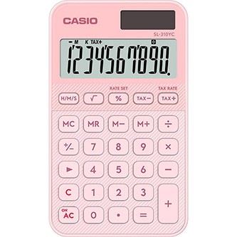 Kalkulačka Casio SL 310 YC LP, růžová, desetimístná, duální napájení