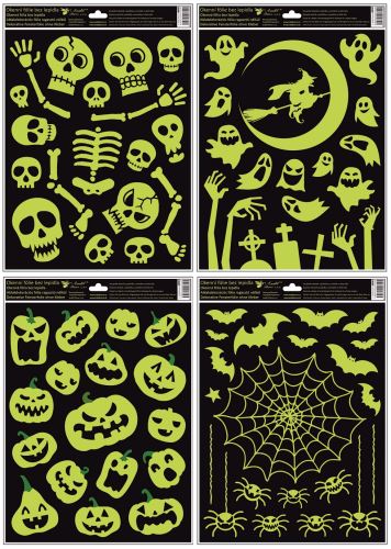 Okenní fólie svíticí ve tmě Halloween 30 × 42 cm