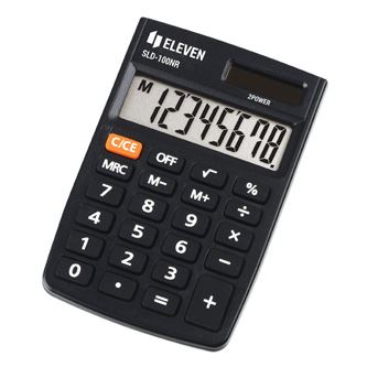 Kalkulačka Eleven SLD100NR - černá, kapesní, osmimístná