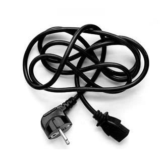 Síťový kabel LOGO - 230V napájecí, CEE7 (vidlice) - C13, 5m, VDE approved, černý