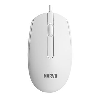 Myš drátová Marvo MS003 - bílá, 1000DPI
