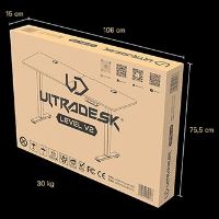 Herní stůl ULTRADESK LEVEL V2 WHITE, 140x68cm, 72-117cm, elektricky nastavitelná výška (23)