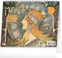 Kalendář stolní - Alfons Mucha 2027 - 16,5 x 13 cm   PGS-36881