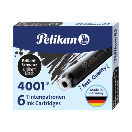 Inkoustové bombičky PELIKAN 4001 černé 6ks   00301218 (68870)