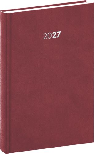 Diář denní - Balakon 2027 - bordó - 15 x 21 cm   PGD-DA5BA-7127