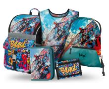 Školní set Zippy Skatepark - aktovka, penál, sáček, zástěra, peněženka   A-34865