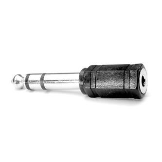 Audio redukce - Jack (6.3mm) samec - Jack (3.5mm) samice, stereo, černá