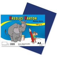 Kreslící karton A4/180g/50 tm.modrá 141020