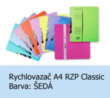 Rychlovazač RZP A4, Classic HIT, Šedý, 240g, 1ks/50, závěsný s potiskem - půlený, 105.07