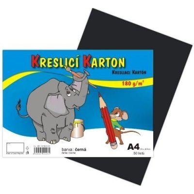 Kreslící karton A4/180g/50 černá