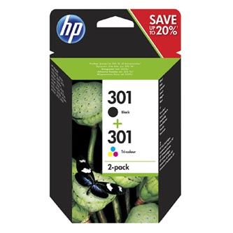Originální ink HP - N9J72AE, HP 301 - black/color, 190/165str., 2-pack
