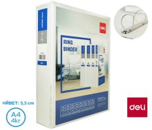 Pořadač A4/55mm 4 kroužkový "D" 40mm DELI E5615N
