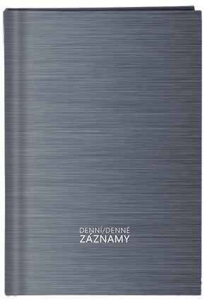 Denní záznamy A4-lamino-Šedý BU019-4