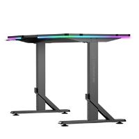 Herní stůl ULTRADESK IRON BLACK 132,5x60,5 cm, 71-81  cm, mechanicky nastavitelná výška,R (7)