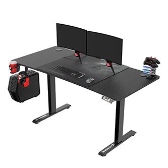 ULTRADESK Herní stůl LEVEL V2, 140x68cm, 72-117cm, elektricky nastavitelná výška, s XXL po