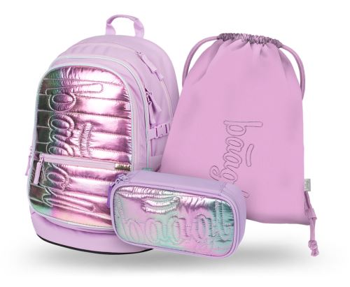 Školní set 3 BAAGL - Core - Lavender - batoh, penál, sáček   A-35029