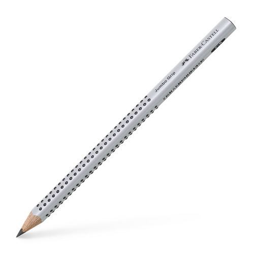 Tužka grafitová FABER-Castell GRIP JUMBO tvrdost B stříbrná,(číslo 1)     0040/1119000