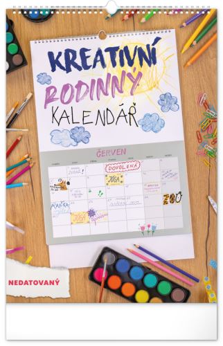 Kreativní kalendář rodinný NOTIQUE - nedatovaný - 33 x 46 cm   PGN-36380-L
