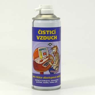 Čisticí hořlavý stlačený vzduch Čistík - na těžce přístupná místa, 400 ml