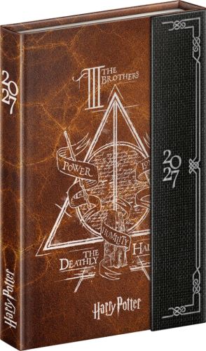 Diář týdenní - Harry Potter – Relikvie smrti 2027 - magnetický - 11 x 16 cm