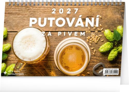 Kalendář stolní - Putování za pivem 2027 - 23,1 x 14,5 cm   PGS-36920