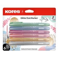 Zvýrazňovač Marker Glitter 6ks 36300