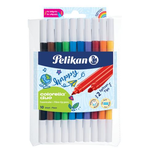 Fixy PELIKAN - 10 barev, oboustranné            00973172 (1)