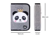 Penál školní klasik dvě chlopně Panda  A-7707 (3)