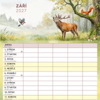 Kalendář rodinný plánovací - Zvířátka 2027 - 30 x 30 cm   PGP-36986 (10)