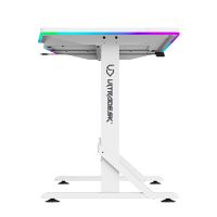 Herní stůl ULTRADESK IRON WHITE  132,5x60,5 cm, 71-81  cm, mechanicky nastavitelná výška,R (5)