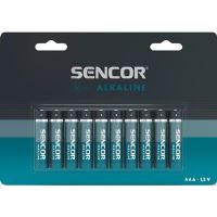 Baterie alkalická  AAA, 1.5V, Sencor, blistr, 10-pack