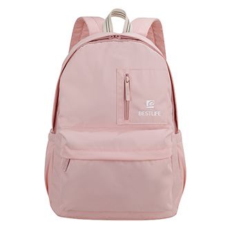 Batoh na notebook Bestlife - 15.6", COL-Rainbow, růžový z polyesteru