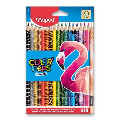 Pastelky Maped Color'Peps Animals - 18 barev 9832218