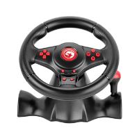 Volant Marvo GT-903 - s pedály, řadící pákou, 16tl., USB, černý (4)