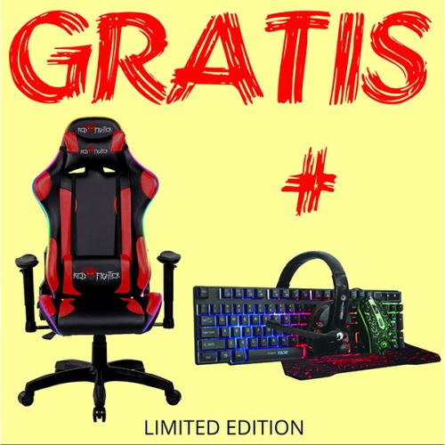 Herní židle Red Fighter C8, černo-červená, + sada 4v1 CM370 PROMO, RGB podsvícení