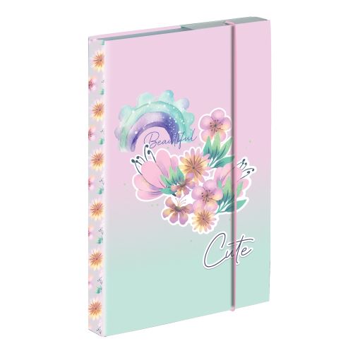 Box na sešity s gumou A5 - Flowers   6-52025