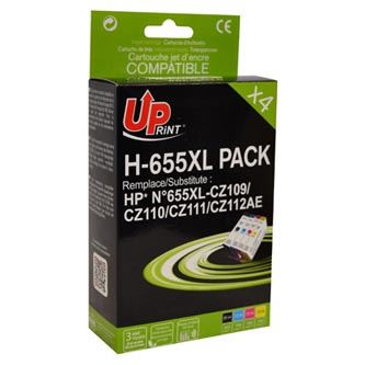 Ink UPrint kompatibilní,s CZ109AE, CZ110AE, CZ111AE, CZ112AE, HP 655, H-655XL PACK, black,