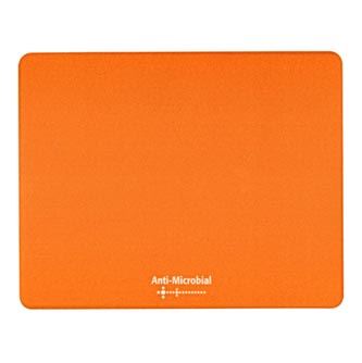 Podložka pod myš, Polypropylen, oranžová, 24x19cm, 0.4mm, Logo, antimikrobiální