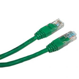 Síťový LAN kabel UTP patchcord, Cat.5e, RJ45 samec - RJ45 samec, 3 m, nestíněný, zelený