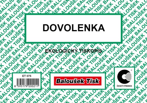 Dovolenka A6, ekologický ET075
