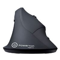 Myš bezdrátová, Powerton SHARK, černá, optická, 1600DPI (2)