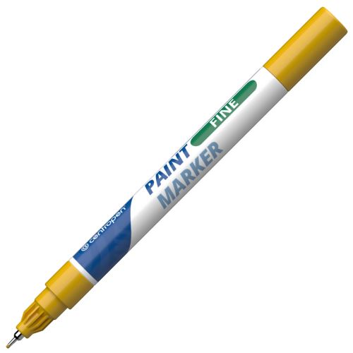 Popisovač lakový 9211/1 BL, žlutý, 0,7mm, tenký plastový hrot, CENTROPEN