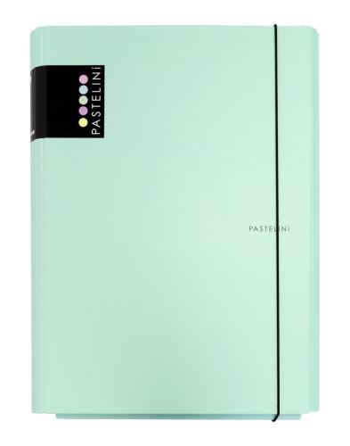 Desky s gumičkou PASTELINI - A4, 3klopé lamino, zelená            7-33019
