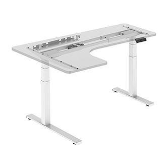 Rám rohového stolu Powerton ERGO EDGE - elektricky nastavitelná výška, 125 kg nosnost