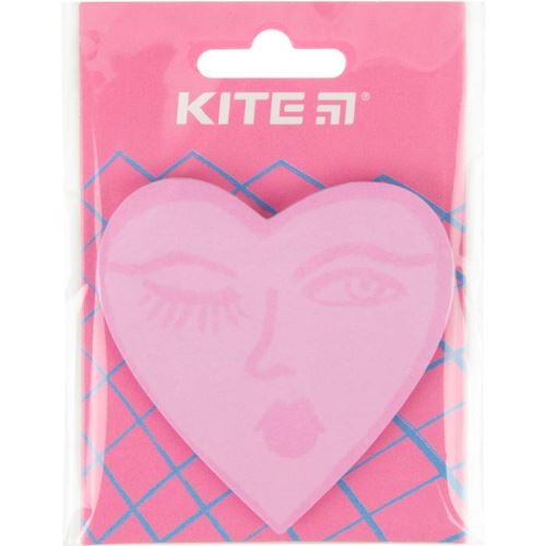 Samolepicí bloček HEART  - 7x7cm, 50l                 vtK22-298-6